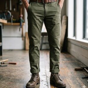 Dries Van Noten Cotton Chino Pants Trousers Military Size 34 36 Relaxed Tapered